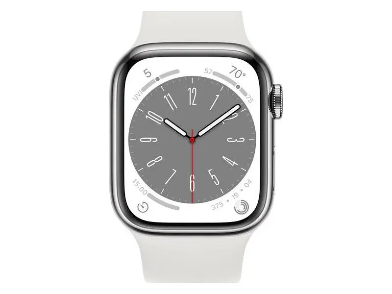 Смарт-годинник Apple Watch Series 8 GPS 45mm Silver Aluminum Case With White S. Band - S/M (MP6P3) - фото 2