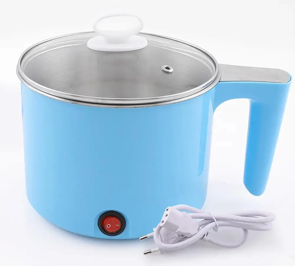 Електрична каструля Cooking Pot YS-402, дорожня, з функцією чайника, 1.5 л, блакитна - фото 4