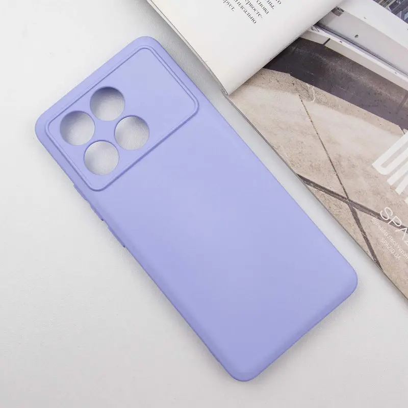 Чехол Silicone Cover Lakshmi Full Camera (A) для Xiaomi Poco X6 Pro Сиреневый / Dasheen - фото 2