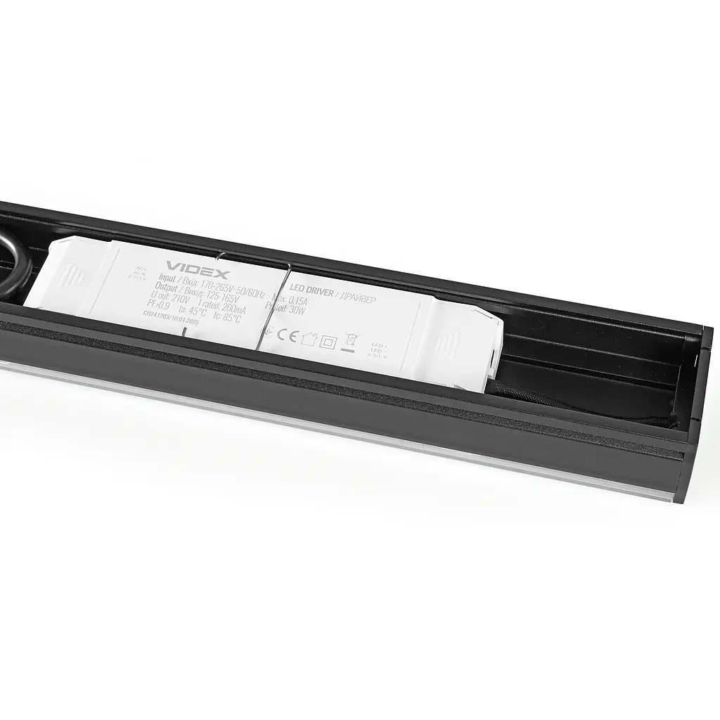 LED світильник лінійний магістральний Videx BN03, 30W 0.6м 5000K чорний (28532-000) - фото 12