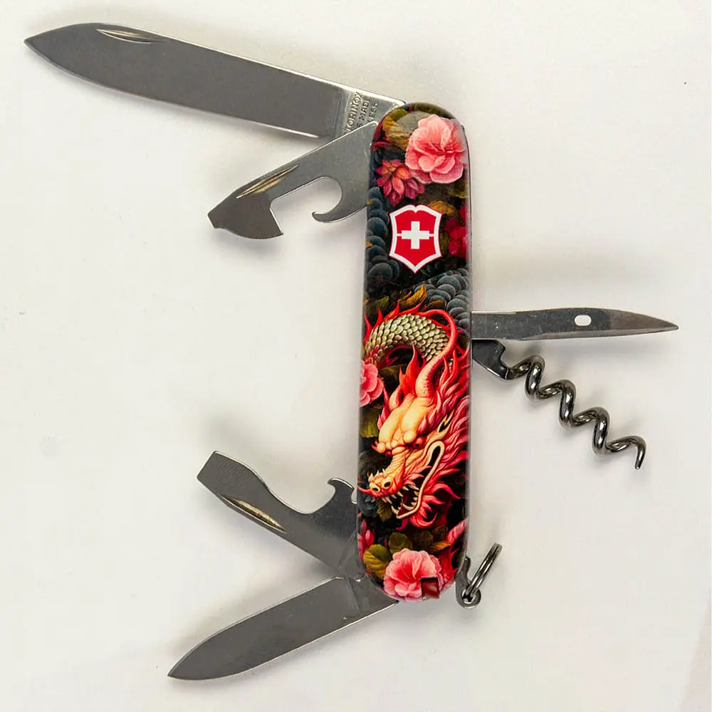 Ніж Victorinox Spartan Zodiac 91мм 12функ Китайський зелений дракон - фото 3