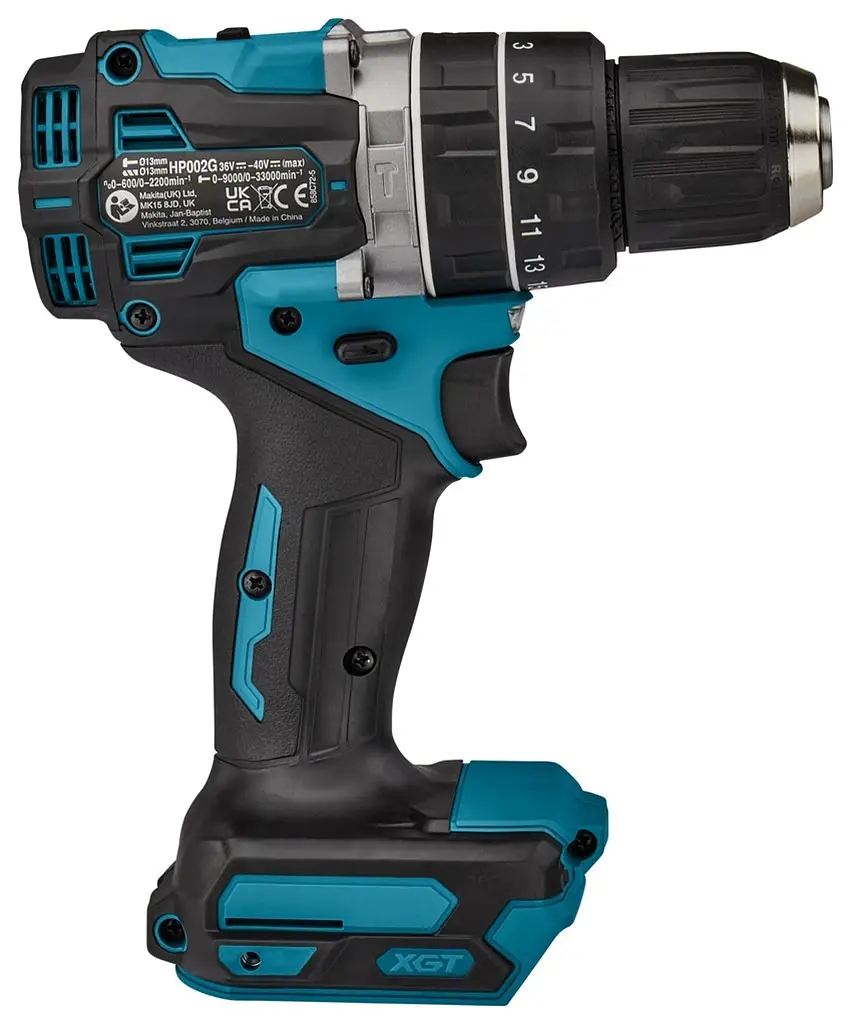 Шурупокрут-дриль з ударом акумуляторний Makita HP002GA201 (64 Нм, 1.5-13 мм, BL, XGT) - фото 4