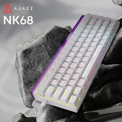Клавіатура Ajazz NK68 Red Switch USB UA White (NK68-R-W) - фото 6