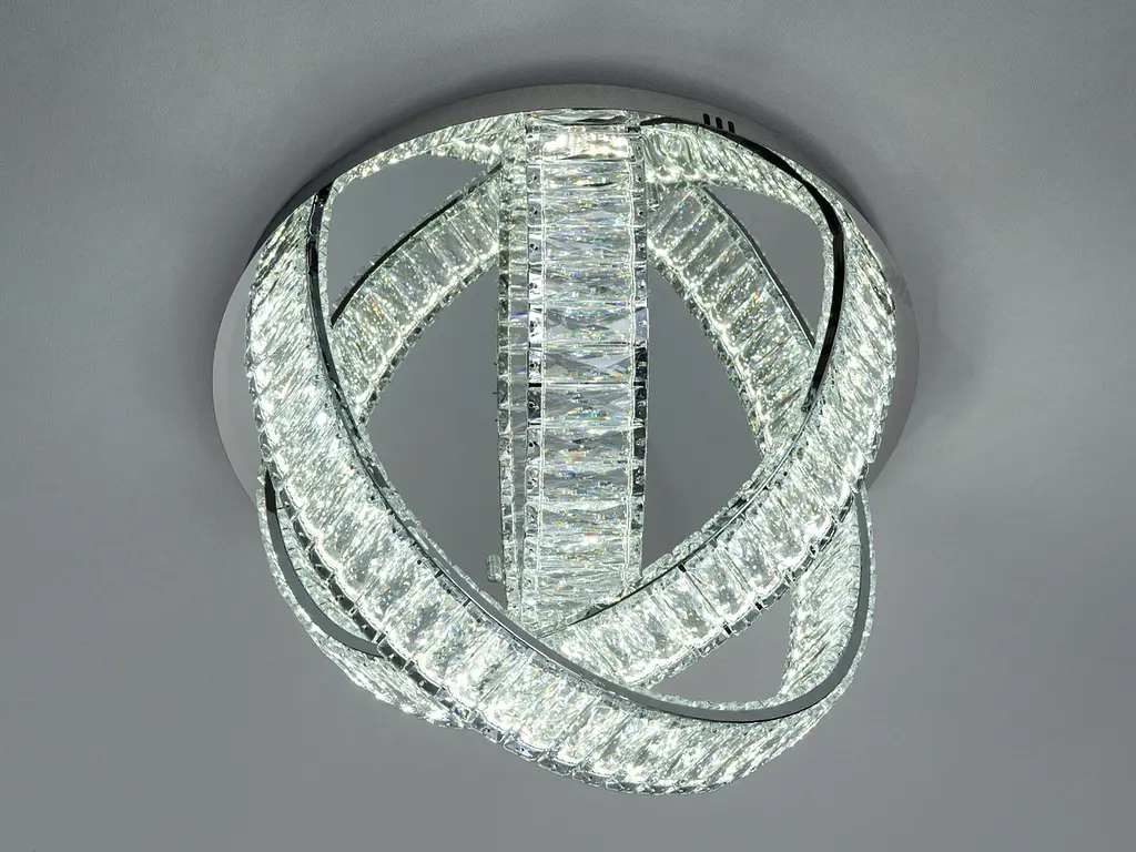 Розкішна стельова кришталева LED-люстра сферичної форми для зали Diasha 578/500CH, 100W, 5500 lm - фото 6