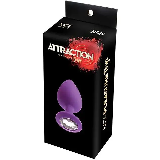 Анальная пробка с кристаллом Mai Attraction Toys №49 Purple - фото 3