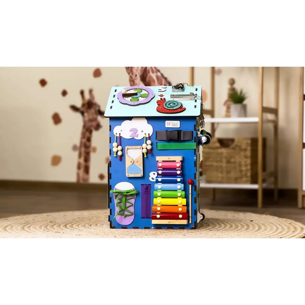 Развивающая игрушка Бизикуб Дом TG200222 голубой, 55х30х30 см - фото 7