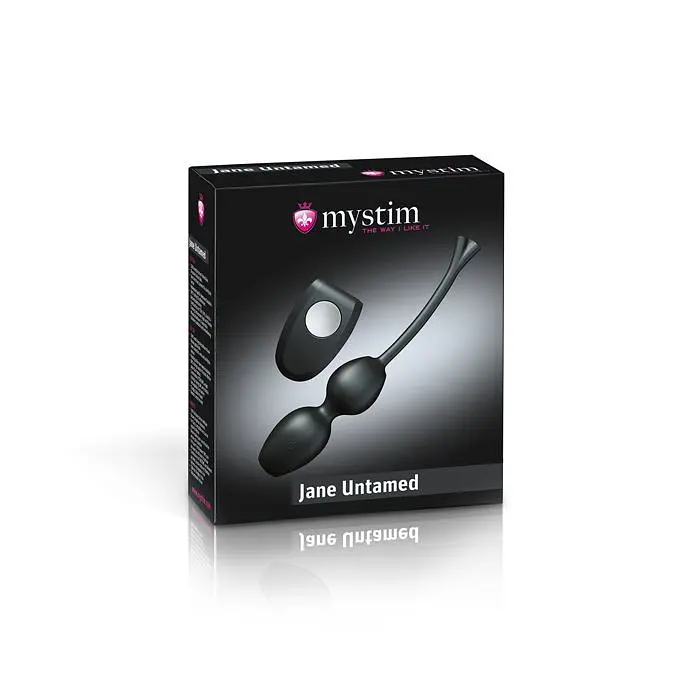 Вагінальні кульки Mystim Jane Untamed Vibe для міостимуляції з вібрацією та пультом 3.6 см - фото 3