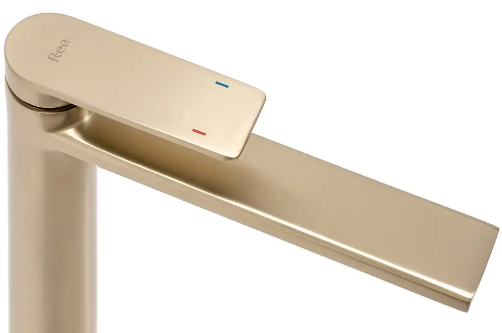 Змішувач для умивальника Rea Verso високий brushed gold REA-B6564, Золотий - фото 2