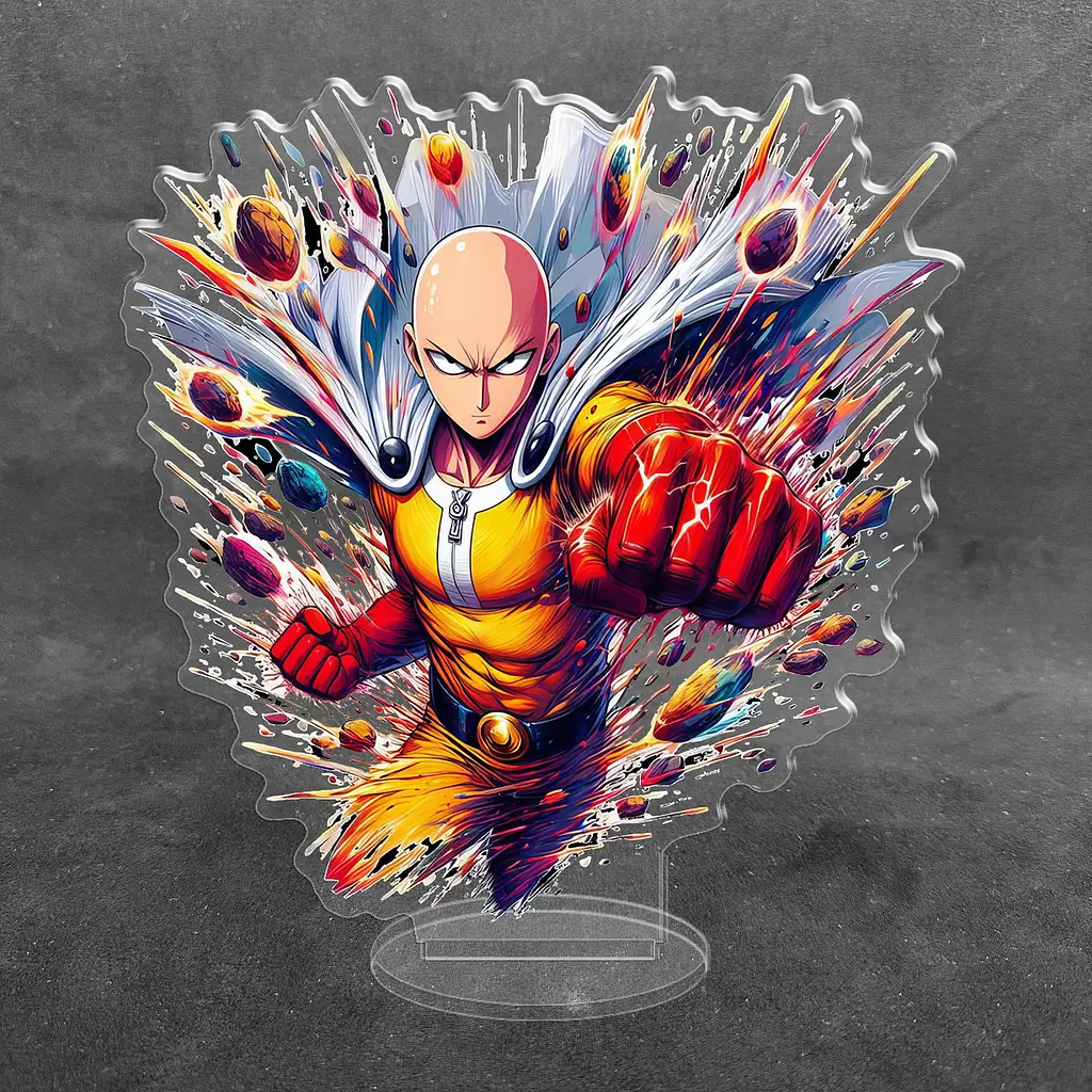 Акрилова колекційна фігурка Чібі Chibi Аніме: Ванпанчмен One-Punch Man 15 см - фото 2