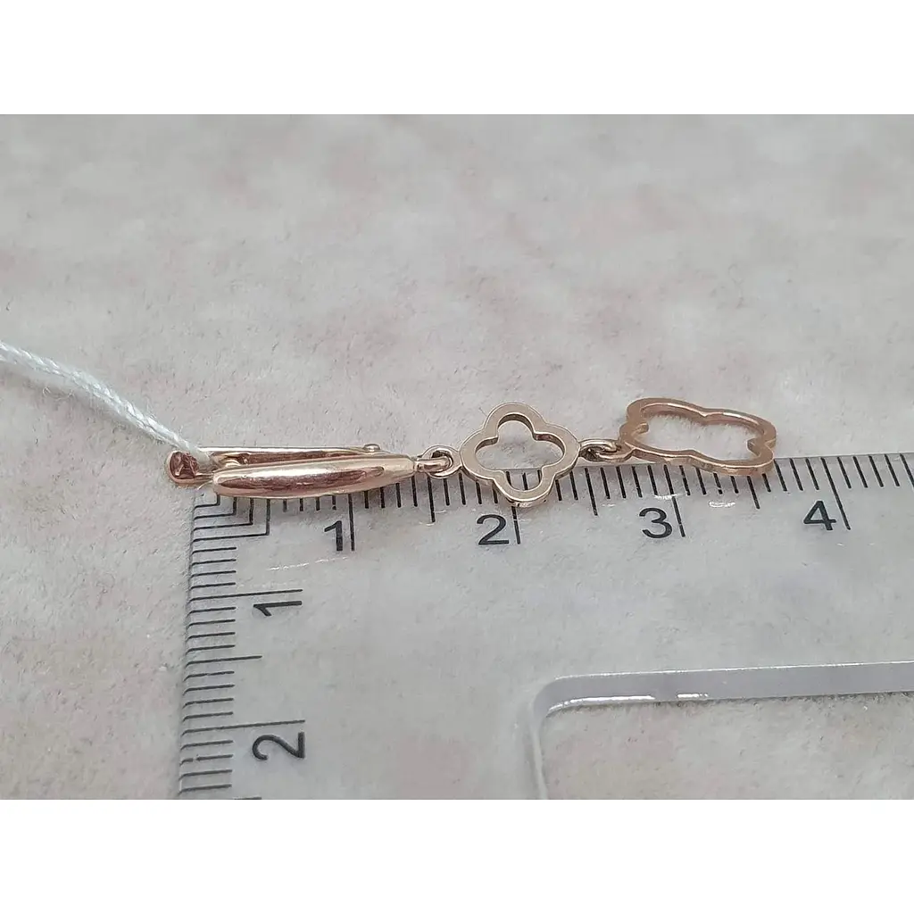 Золоті сережки-підвіски Родинні коштовності Конюшина. 1720559 - фото 5