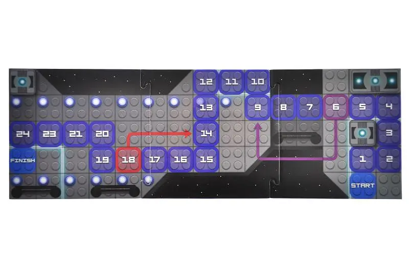 Конструктор блоковий QB300-105 "Block&Steps: Зоряний Корабель" + ходилка та меморі гра 3в1, 40дет. qbee - фото 8