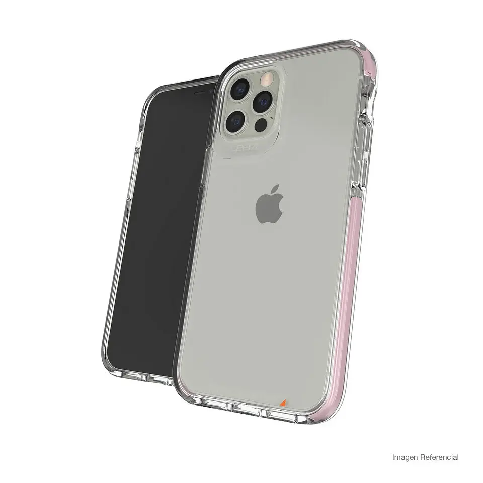 Протиударний прозорий чохол Gear4 Piccadilly D3O для iPhone 12/12 Pro (6.1") Pink + Transparent - фото 2