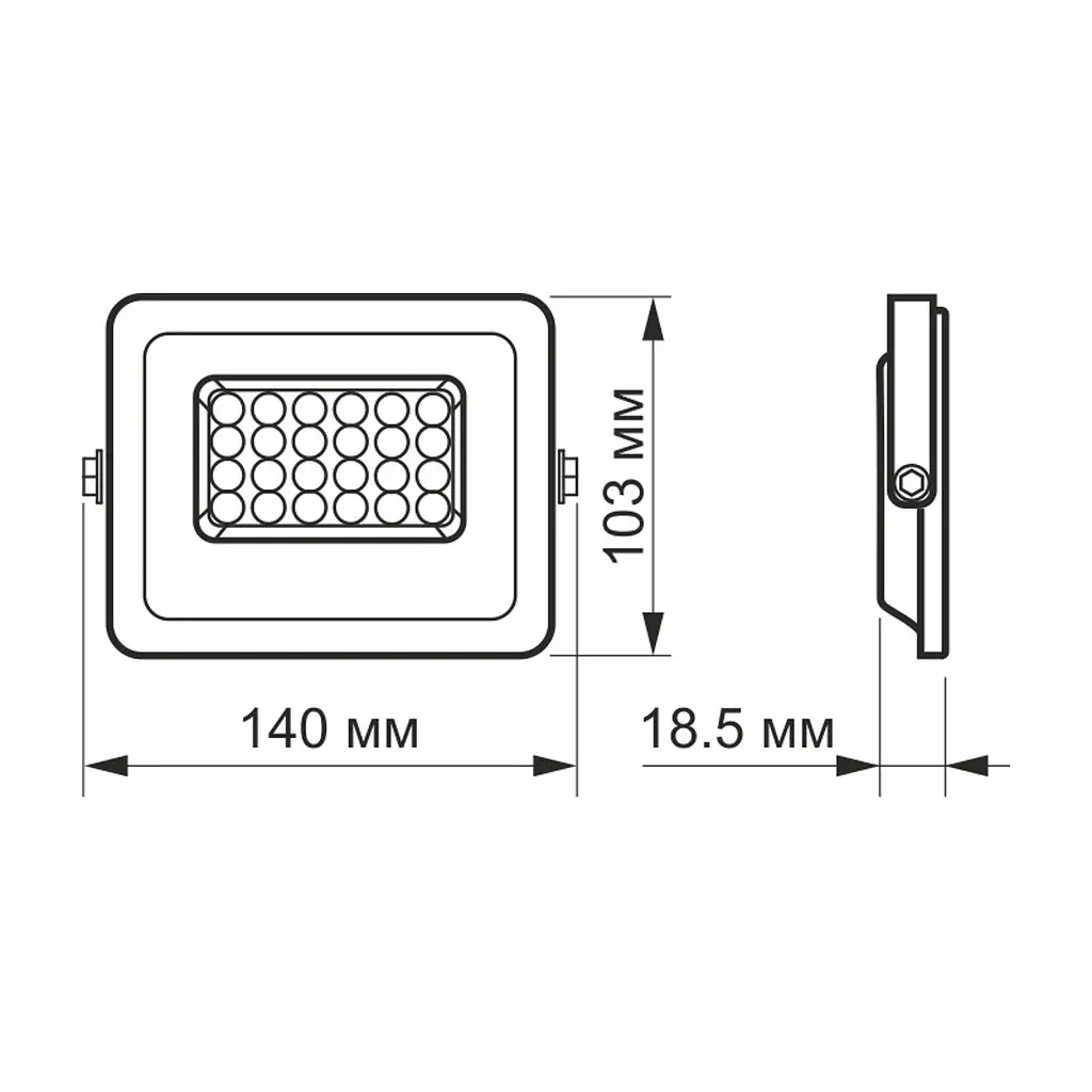 Прожектор Videx LED 20W 5000K 220V (VL-F2e-205W) - фото 4