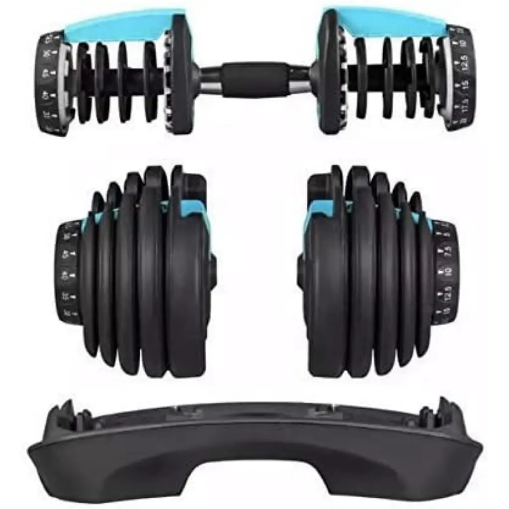 Гантель розбірна регульована Gymtek 2,5-24кг синій - фото 14
