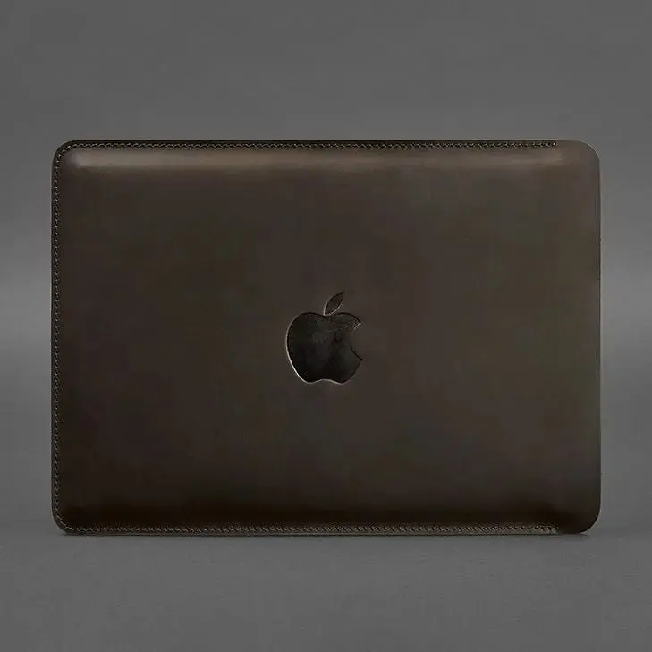 Шкіряний чохол BlankNote для MacBook 15-16 Темно-коричневий - фото 3
