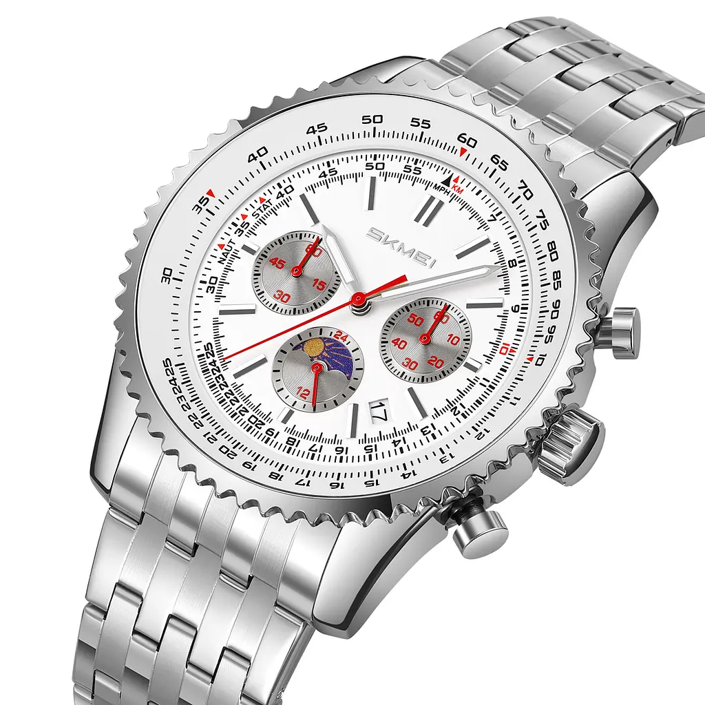 Наручний годинник чоловічий 9348SI Silver Skmei acs0030885 - фото 2