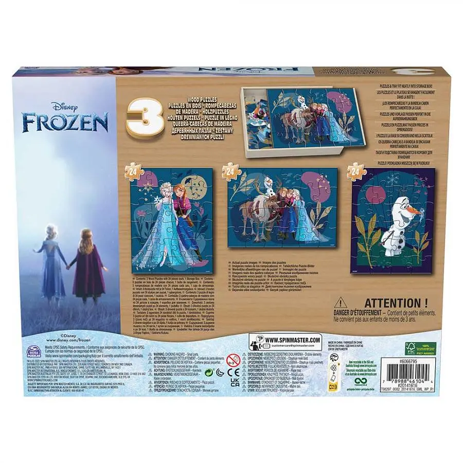 Пазл Disney Frozen дерев'яний 3 в 1 (SM98297/6066795) - фото 4