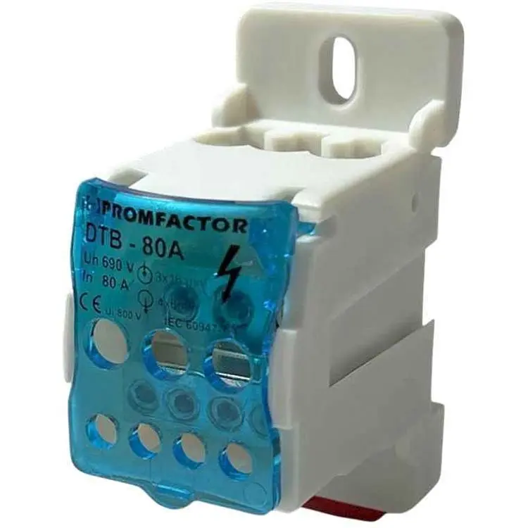 Крос-модуль PF Розподільчий клемний блок 80A (7 контактів) 690V DTB080