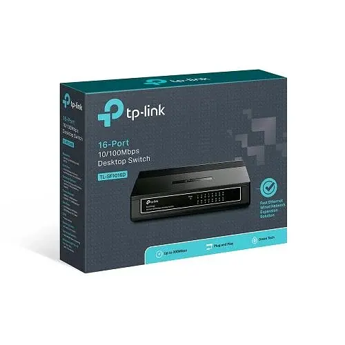 Комутатор TL-SF1016D, Black, 16-портовий, 10/100 Мбіт/с TP-Link teh0028242 - фото 4