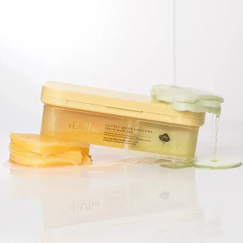 Серум-пади для обличчя d'Alba Double Quick Liposome Serum Mask Pad з ліпосомною технологією 70 шт. + 30 шт. (DLB113) - фото 2