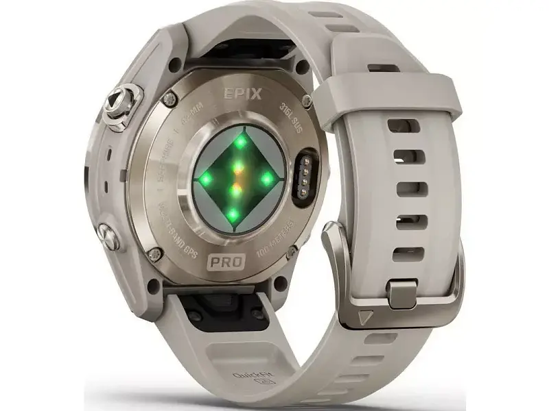 Смарт-годинник Garmin Epix Pro Gen 2 Sapphire 42mm Soft Gold w. Light S. Band (010-02802-10/11) - фото 4