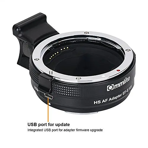 Перехідник Commlite CM-EF-E HS AF для об'єктивів EF/EF-S на E-Mount - фото 6