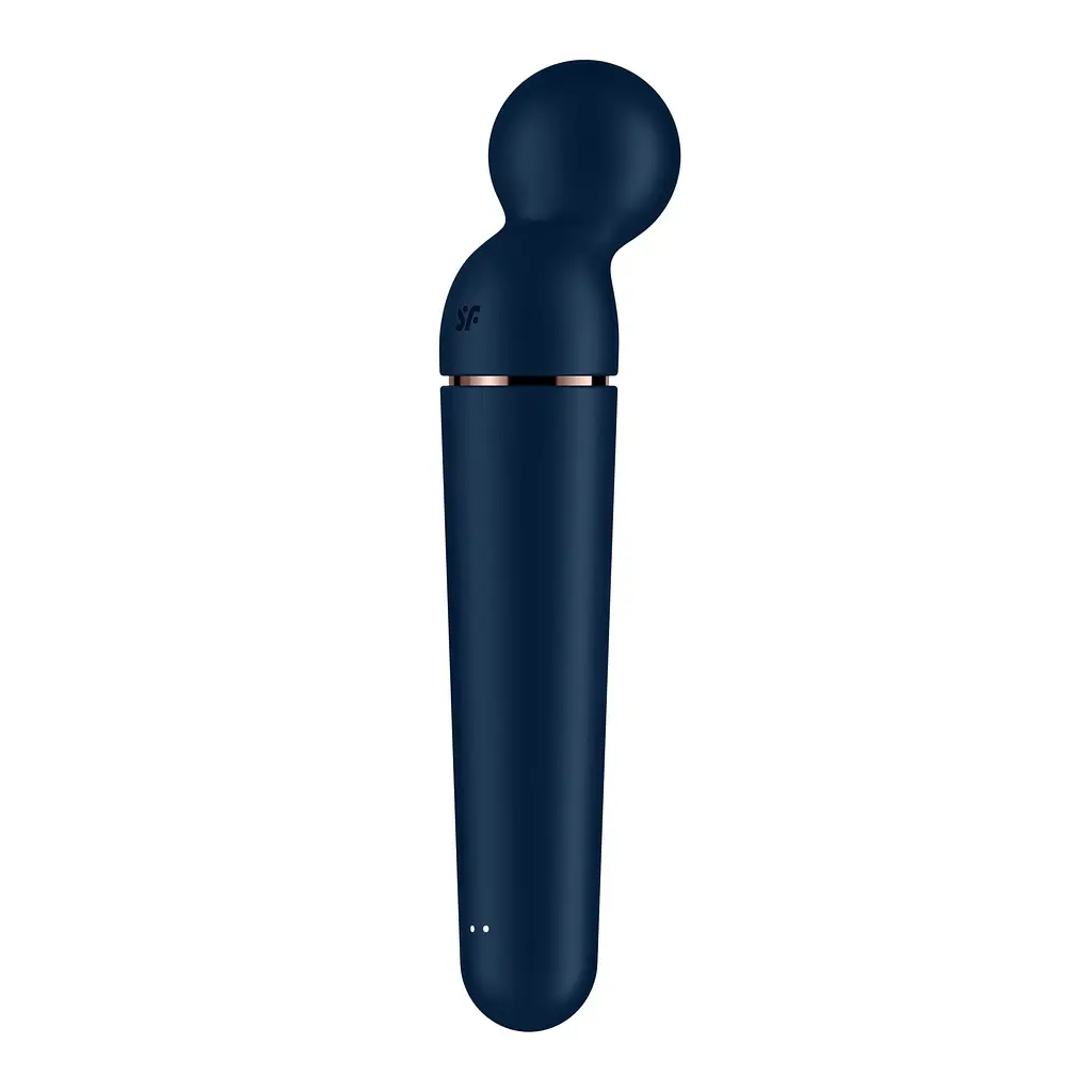 Вібромасажер Satisfyer Planet Wand-er Blue/Rosegold, дуже потужний, бездротовий - фото 4