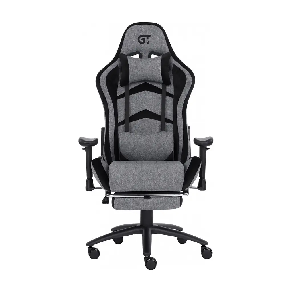 Крісло ігрове GT Racer X-2534-F Gray/Black Suede (X-2534-F Fabric Gray/Black Suede)