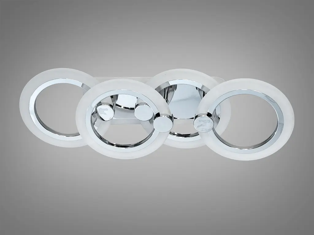 Стельовий світильник Diasha HA8022-2+2HRLED3 хром три LED кільця - фото 4