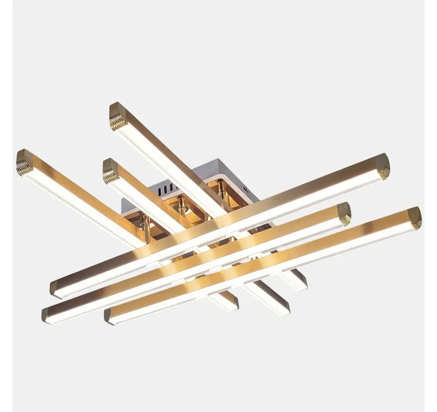 Квадратна золота LED-люстра Artlight W167/6GD 88 Вт, 3 режими, 72,5×72,5 см, від 16-25 м² - фото 4