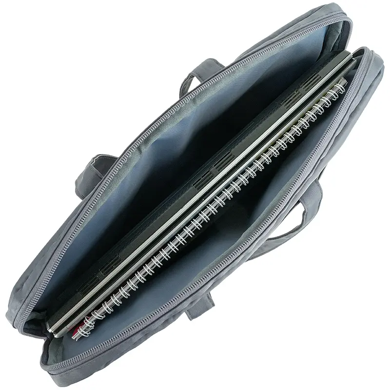 Сумка для документов текстильная Axent А4+ 1 отделение, серая (1631-02-A) - фото 5