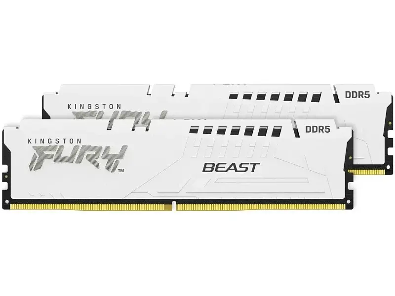 Пам'ять для настільних комп'ютерів Kingston FURY 32 GB (2x16GB) DDR5 6000 MHz Beast EXPO White (KF560C36BWE2K2-32) - фото 4