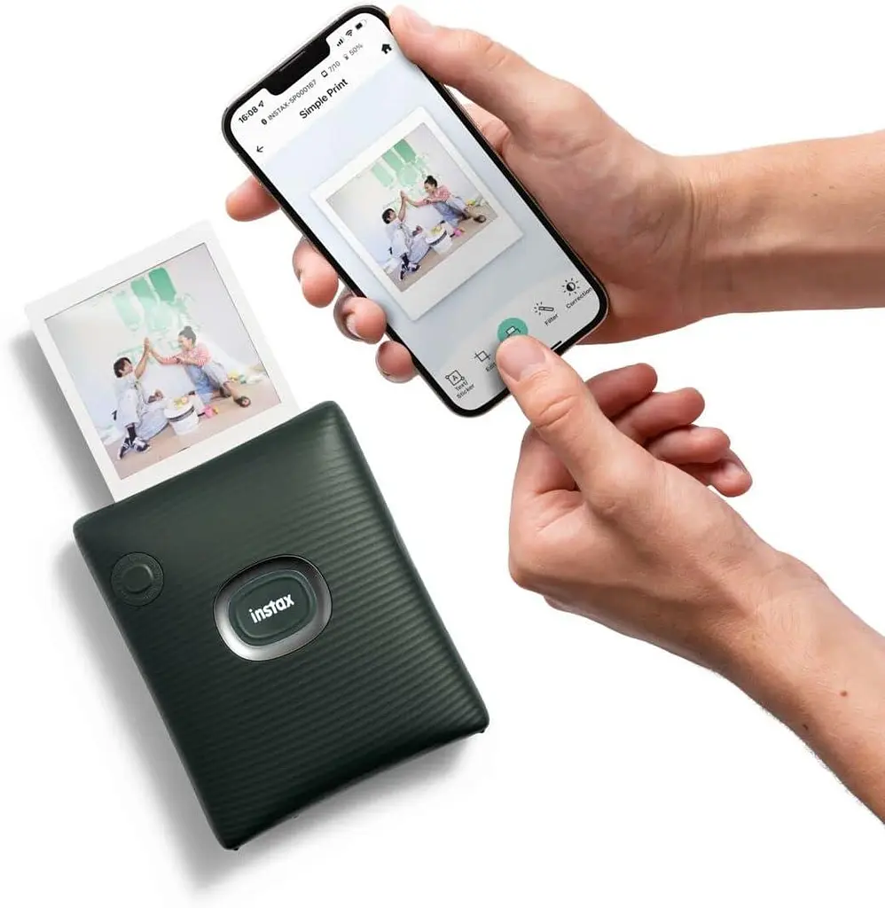 Подарунковий набір фотопринтер Fujifilm Instax SQ Link Green, Фотопапір 20 шт, Чохол, Фотоальбом на 80 фото Зелений - фото 3