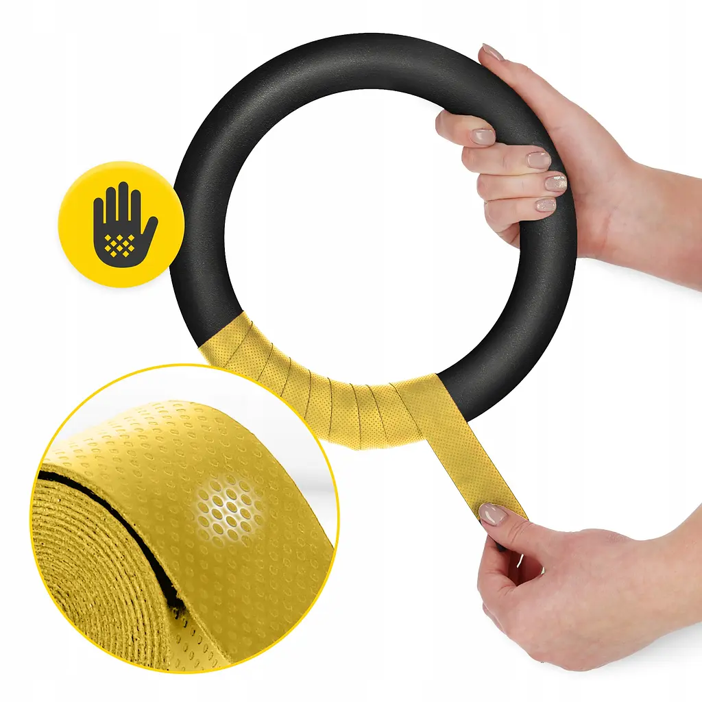 Гімнастичні кільця 4FIZJO з ABS пластику, регульовані Black/Yellow (P-5905973406109) - фото 11