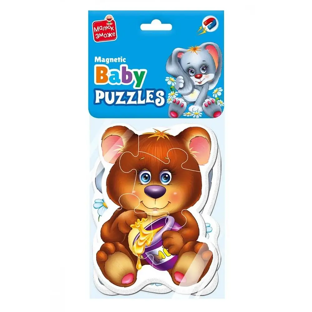 Бебі пазли на магніті Vladi Toys Малюк зможе Лісові жителі 9 елементів (VT3208-17) - фото 2