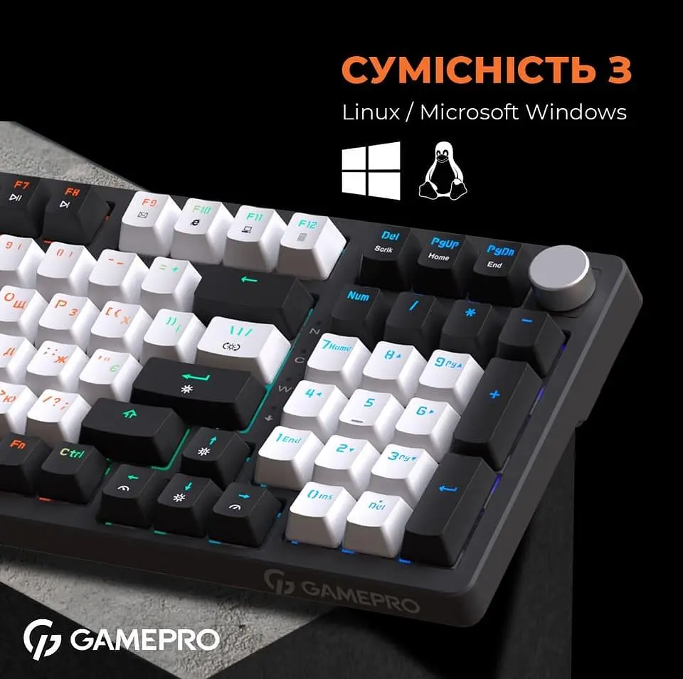 Клавіатура GamePro MK170B Outemu Red Hot-Swap RGB USB Black (MK170B) - фото 7