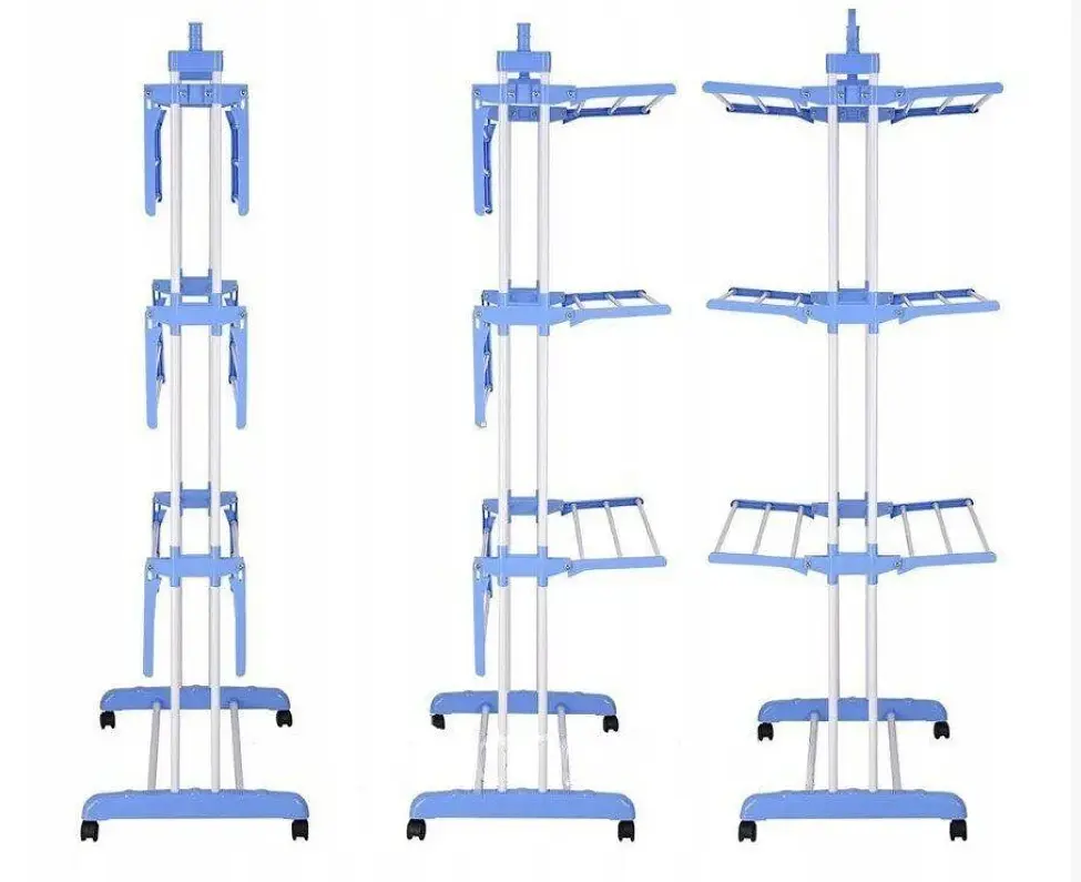 Багатоярусна сушарка для білизни, речей, одягу Garment rack with wheels складана - фото 4