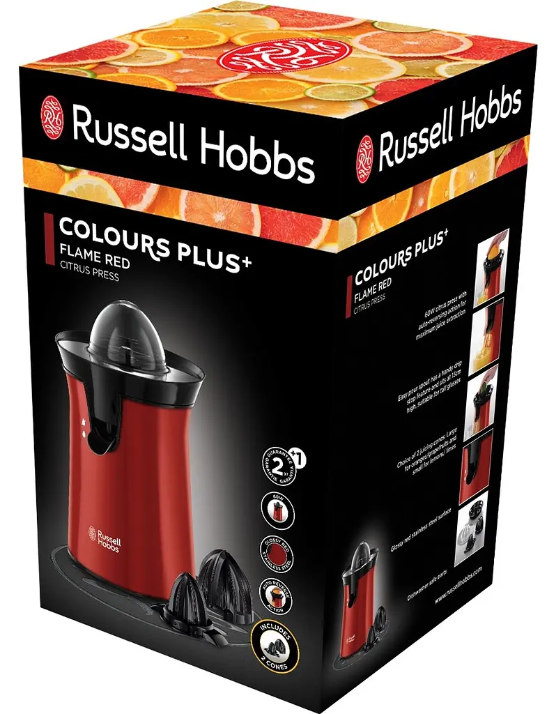 Соковыжималка Russell Hobbs Colours Plus красная 60 Вт (26010-56) - фото 7