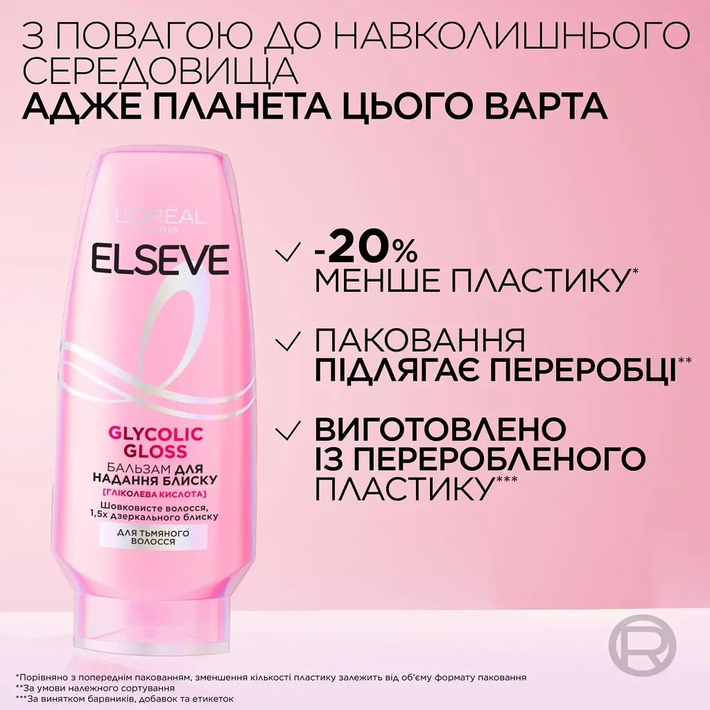 Бальзам для надання блиску, для тьмяного волосся L'Oreal Paris Elseve Glycolic Gloss 200 мл - фото 6