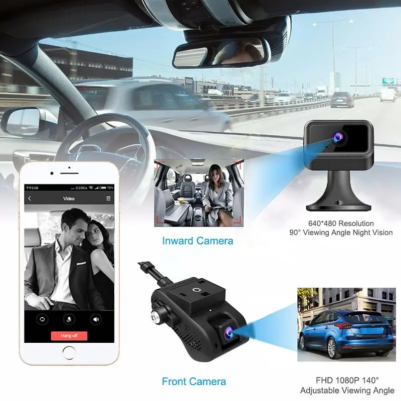 Автомобильный видеорегистратор с 4G + WIFI + GPS Jimi JC400 с передачей видео через интернет (внутренняя камера вынесена на проводе) (100691) - фото 3