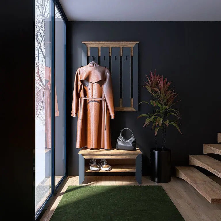 Тумба для обуви Эверест Нордик-900, 90х38х45 см графит/дуб золотой крафт (EVR-5546) - фото 4