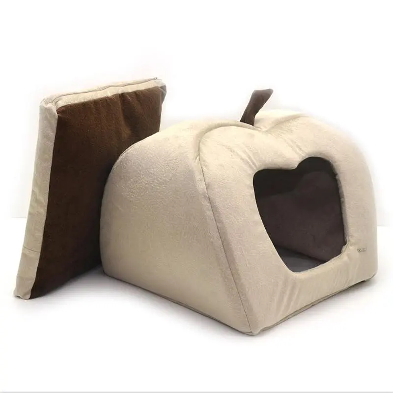 Будка яблуко для котів та собак Zoo-hunt Мрія бежевий №1 40х40х37 см (ZH2399-1) - фото 4