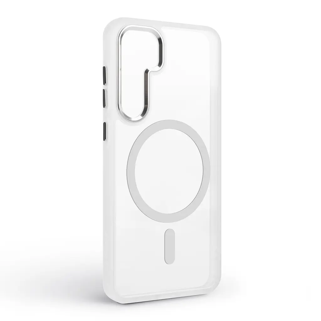 Чехол Samsung Galaxy S24 Plus 5G (SM-S926), Unit MagSafe, белый, прозрачный, магсейф, противоударный, магнитный, панель-накладка с поддержкой MagSafe, с поддержкой беспроводной зарядки, TPU+PC, защита всего корпуса, ударопрочный, ArmorStandart (ARM74865) - фото 2