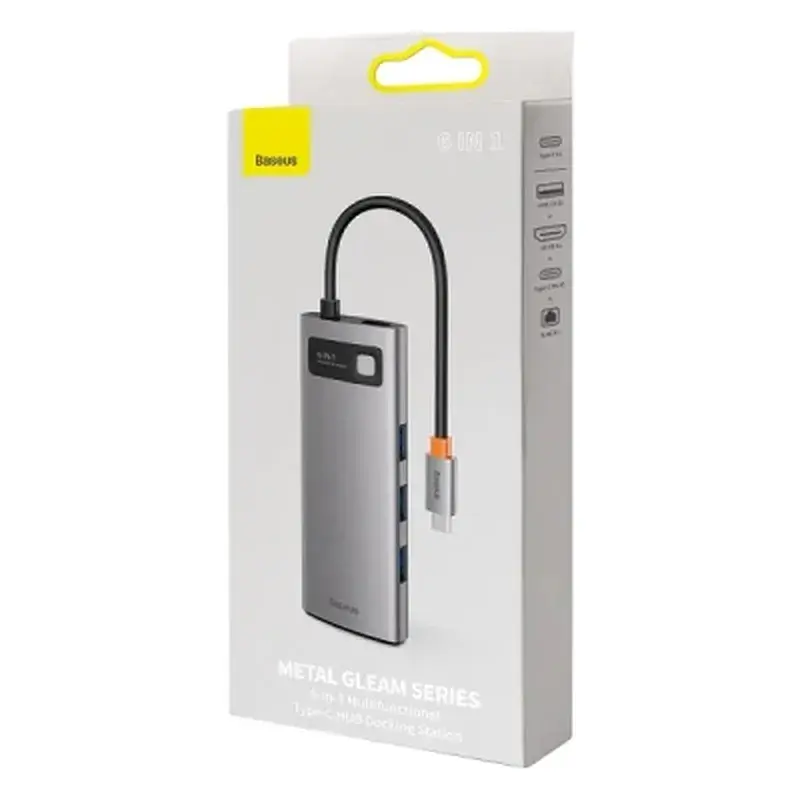 Концентратор Baseus USB-C 6-in-1 (CAHUB-CW0G) - фото 7