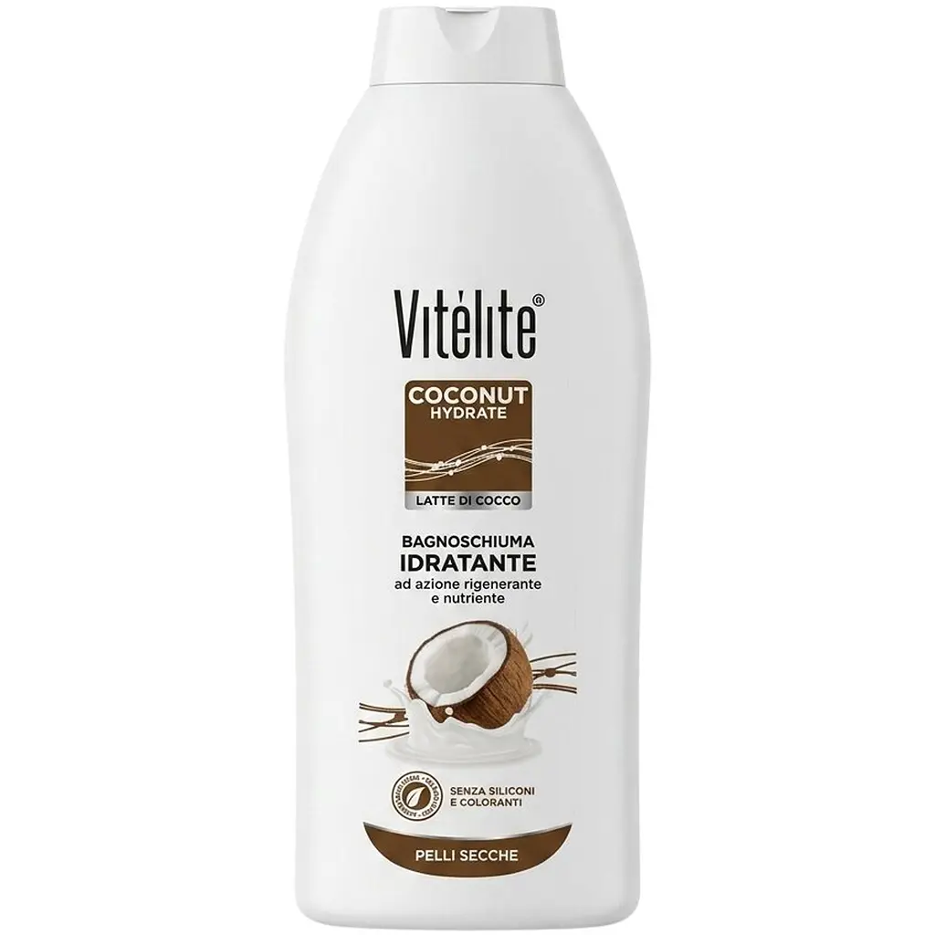 Зволожувальний гель для душу Vitelite з кокосовим молоком 1 л
