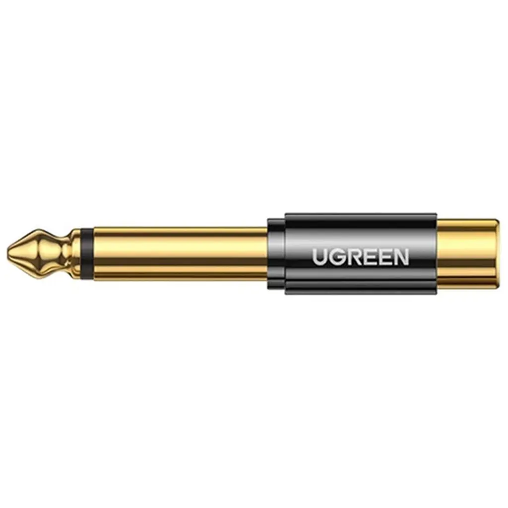 Перехідник 6.35mm M to RCA F AV169 black Ugreen (80731) - фото 2