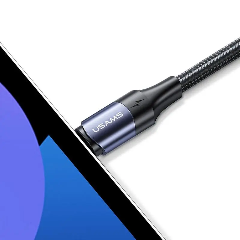 Кабель Usams U71 USB-C to USB-C 100W 2.4A 1.2m Black (US-SJ524) [71417] - фото 4