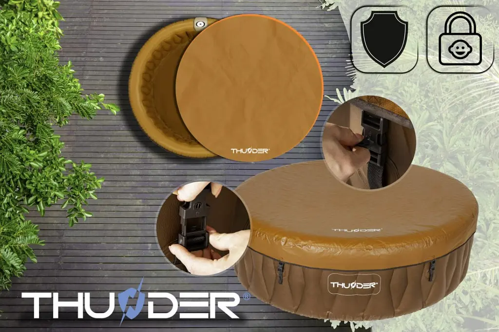 Джакузі-SPA надувне Thunder MOCHA 6-місне + сірі меблі з ротанга – 4 шт (MOCHA-HALF-GRAY) - фото 6