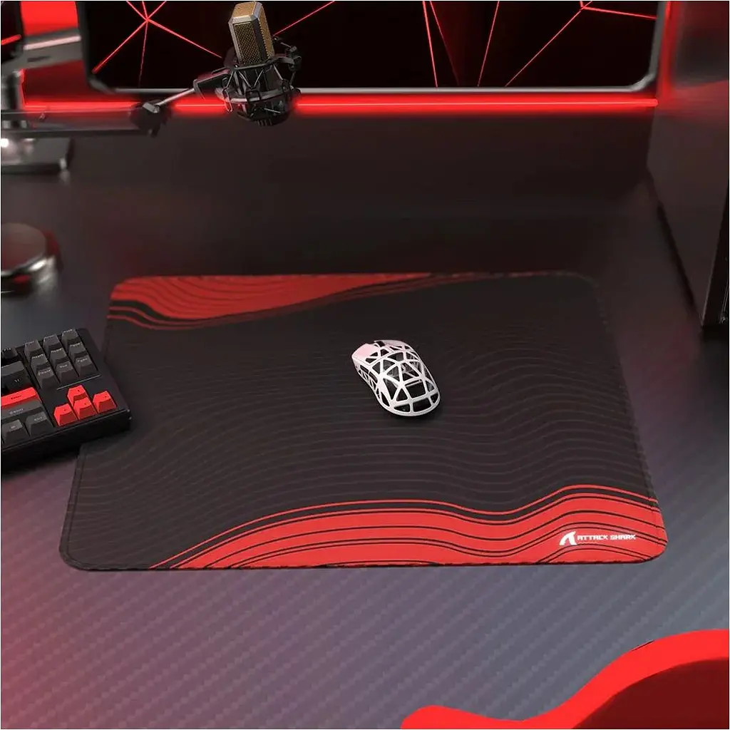 Килимок для миші Attack Shark CM02 Contour line Black Red (AS-6972792472461-BR) [176680] - фото 2