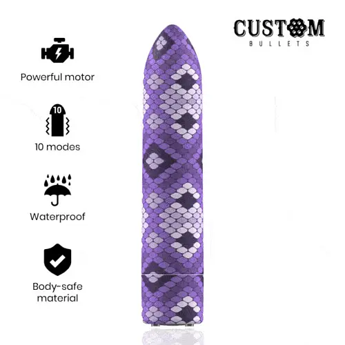 Потужна віброкуля Snake PurpleCustom Bullets (Іспанія) Custom Bullets CB912314 102919